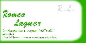 romeo lagner business card